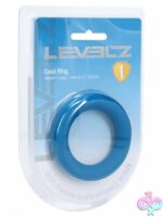 Teal liquid silicone cock ring smooth and stretchy by Shots Toys