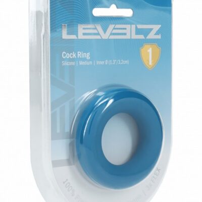 Levelz liquid silicone cock ring in teal by Shots Toys
