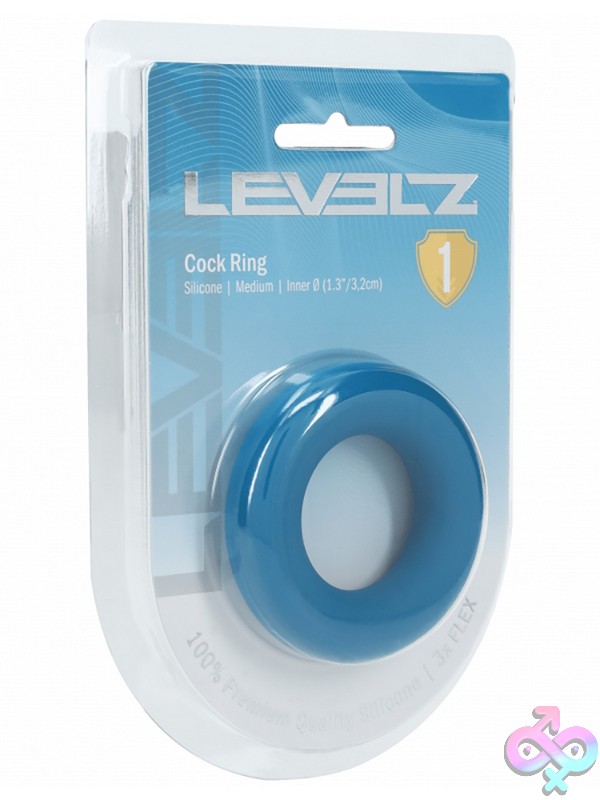 Discreet-Toys-Levelz-Liquid-Silicone-Cock-Ring-M-Teal-Nu-St-Lvl01-0004Tea Levelz Liquid Silicone Cock Ring In Teal By Shots Toys