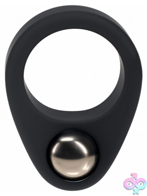 Levelz Liquid Silicone Single Weighted Ball Cock Ring – Black - Image 2