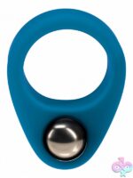 Levelz Liquid Silicone Single Weighted Ball Cock Ring Teal