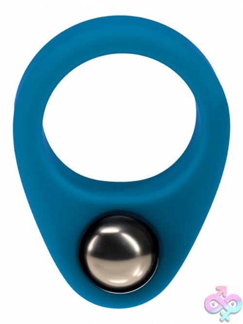 Levelz Liquid Silicone Single Weighted Ball Cock Ring Teal