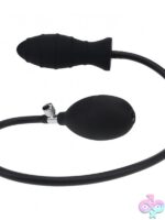 Levelz Ribbed Inflatable Silicone Anal Plug – Black - Image 2