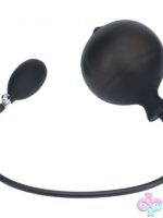 Levelz Ribbed Inflatable Silicone Anal Plug – Black - Image 3