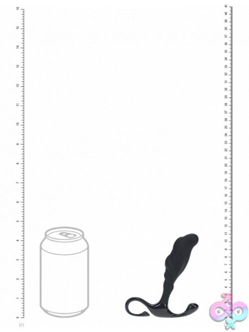 Rippled Silicone Prostate Massager With Hard Loop – Medium - Image 3