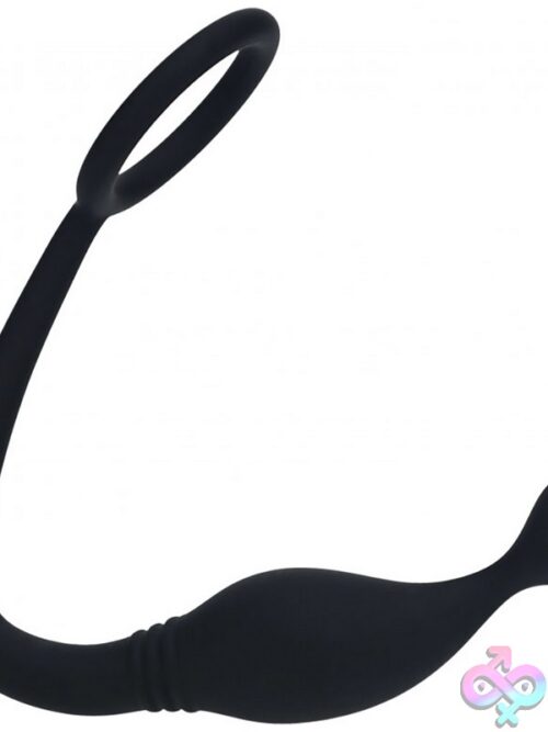 Levelz Silicone Cock Ring With Prostate Stimulator – Black - Image 3