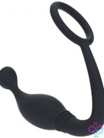 Levelz Silicone Cock Ring With Prostate Stimulator – Black - Image 4