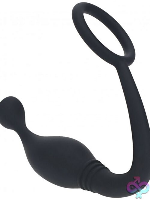 Levelz Silicone Cock Ring With Prostate Stimulator – Black - Image 4