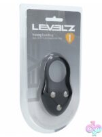 Large weighted black silicone training cock ring by Shots Toys