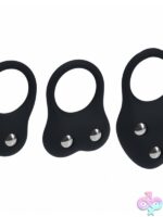 Levelz Weighted Silicone Cock Ring Set – Black - Image 2