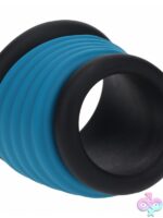 Levelz Tube Silicone Cock Ring Black/Teal - Image 2