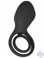 Levelz Vibrating Cock and Ball Ring with Winged Stimulator – Black - Image 2