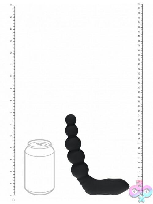 Levelz Vibrating Heating Bendable Tapping Beaded Silicone Prostate Stimulator – Black - Image 3