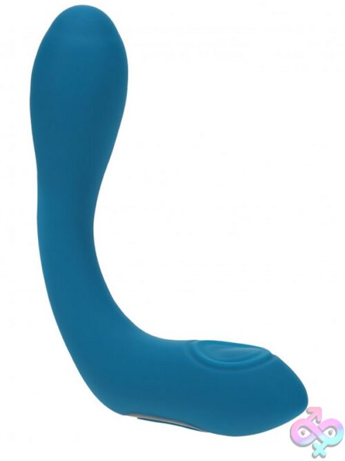 Levelz Vibrating Heating Bendable Tapping Silicone Prostate Stimulator – Teal - Image 2