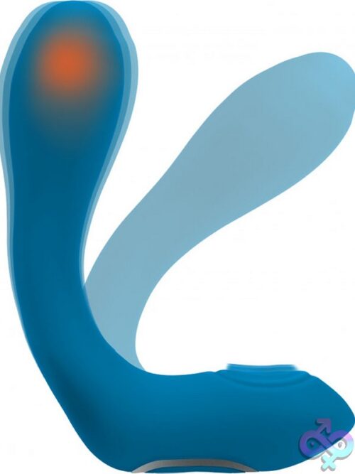 Levelz Vibrating Heating Bendable Tapping Silicone Prostate Stimulator – Teal - Image 3