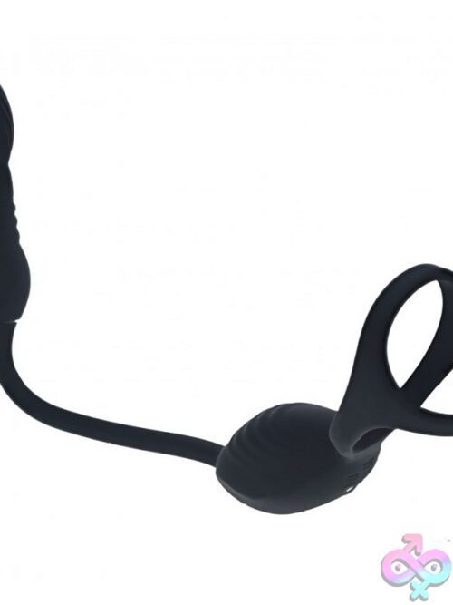 Vibrating &Amp; Thrusting Tri-O Cock Ring With Prostate Stimulator – Black - Image 4