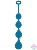 Levelz Waterdrop Silicone Anal Balls Medium – Teal - Image 2