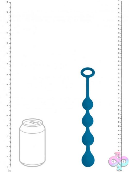 Levelz Waterdrop Silicone Anal Balls Small – Teal - Image 4