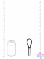 Wide Adjustable Silicone Lasso Cock Ring in Black - Image 3