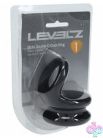 Levelz Wide Double O dual-loop black silicone cock ring by Shots Toys