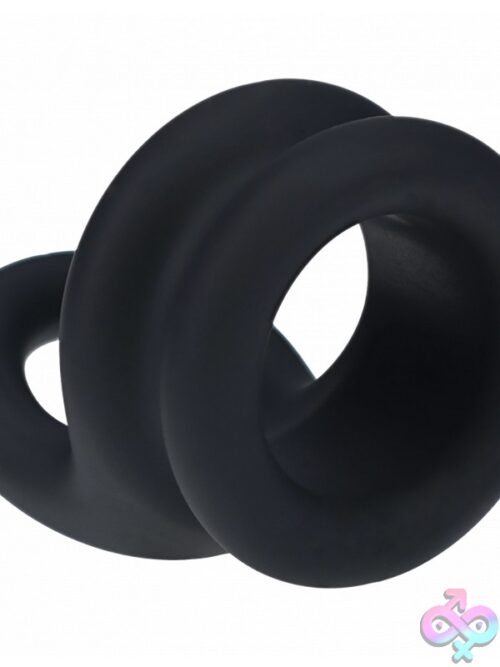 Levelz Wide Double O Silicone Cock Ring – Black - Image 2