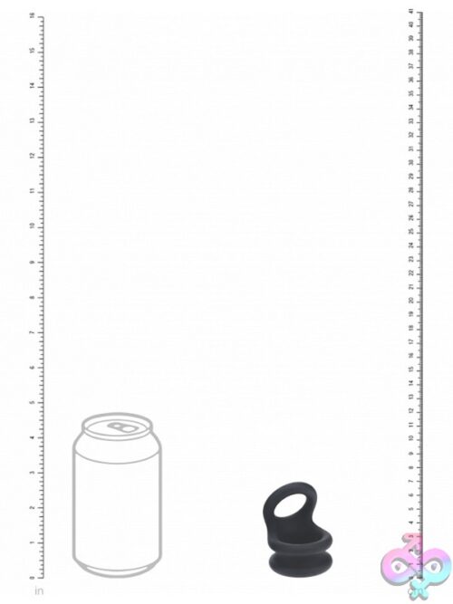 Levelz Wide Double O Silicone Cock Ring – Black - Image 3