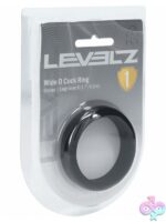 Wide O large silicone cock ring in black by Shots Toys