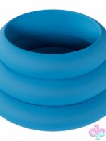 Levelz Wide O Silicone Cock Ring Set 42mm/50mm/55mm Teal