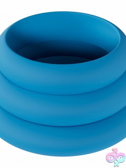 Levelz Wide O Silicone Cock Ring Set 42Mm/50Mm/55Mm Teal