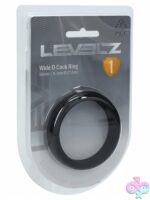 Wide band XL silicone cock ring in black by Shots Toys