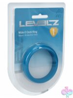 Wide O XL silicone cock ring in teal by Shots Toys