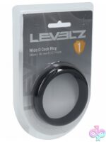 Wide O XXL 55mm black silicone cock ring by Shots Toys