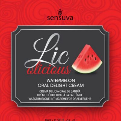 Lic-O-Licious Oral Delight Cream watermelon single-use packet by Sensuva