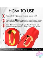 Lickgasm Kiss and Tell Mini Kissing and Vibrating Clitoral Stimulator - Red - Image 11