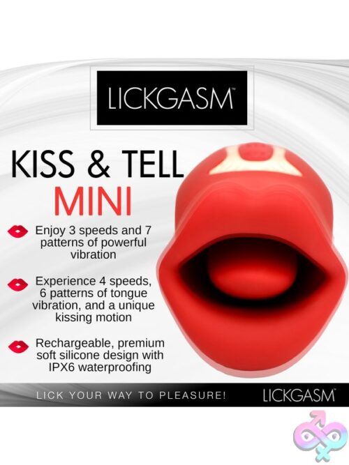 Lickgasm Kiss And Tell Mini Kissing And Vibrating Clitoral Stimulator - Red - Image 8