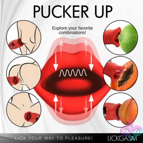 Lickgasm Kiss And Tell Mini Kissing And Vibrating Clitoral Stimulator - Red - Image 2