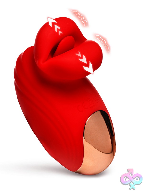 Discreet-Toys-Lickgasm-Mini-Kisses-Kissing-Vibrating-Clitoral-Stimulator-Nu-Xr-Ah907 Kissing Clitoral Stimulator Lickgasm Mini Kisses By Xr Brands In Red Silicone