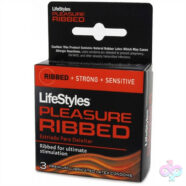 Lifestyle Condoms Sex Toys - Lifestyles Pleasure Ribbed Condoms - 3 Pack