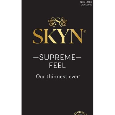 Skyn Supreme Feel ultra-thin clear polyisoprene condoms 10-pack by Paradise Marketing