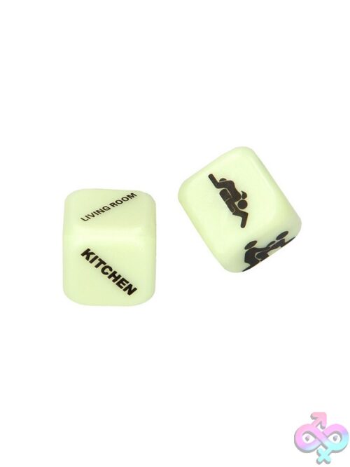 Glow In The Dark Couples Dice Game – Yellow - Image 2