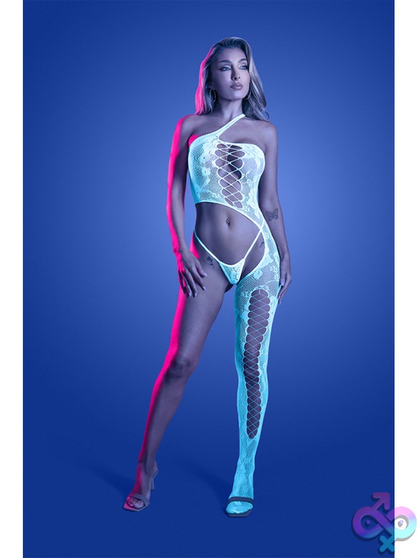 Discreet-Toys-Lights-Get-Low-Bodystocking-Panty-One-Size-Nu-Gl2664-Os-B Glow Dark Fishnet Bodystocking With Matching Panty By Fantasy Lingerie In Clear White Floral Knit