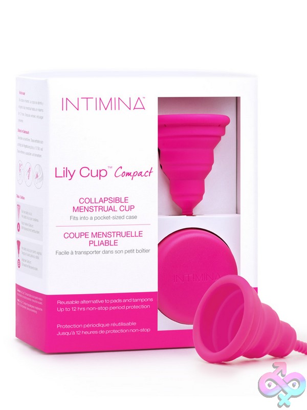 Discreet-Toys-Lily-Cup-Compact-Size-B-Nu-Lelo0117 Pink Collapsible Menstrual Cup Folded Flat By Intimina