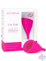 Lily Cup reusable menstrual cup in pink medical-grade silicone by Intimina