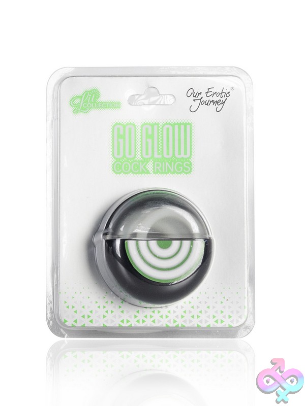 Discreet-Toys-Lit-Go-Glow-Ring-Nu-Sg-Lt-F005 Three-Piece Glow-In-The-Dark Clear Silicone Cock Ring Set By Our Erotic Journey