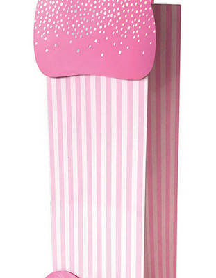 3 D Sparkling Penis Gift Bag by Little Genie in pink
