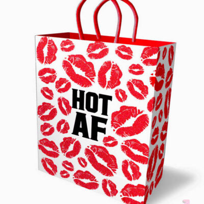 Hot Af Gift Bag by Little Genie — playful adult party gift bag with kisses print