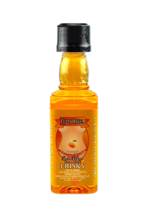 Little Genie Sex Toys - Love Lickers Massage Oil - Fuzzy Navel - 1.76 Fl. Oz.