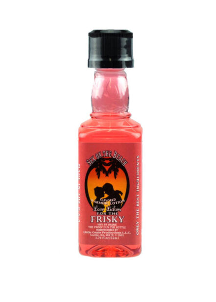 Massage Oil Sex on the Beach by Little Genie 1.76 fl oz edible warming oil red bottle