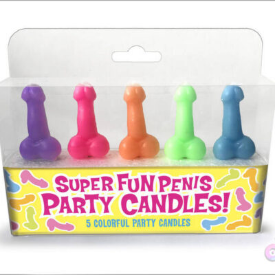 Super Fun Penis Candles by Little Genie — five bright colors for bachelorette party