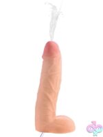 Loadz Dual Density Squirt Cock 10" – Beige - Image 2